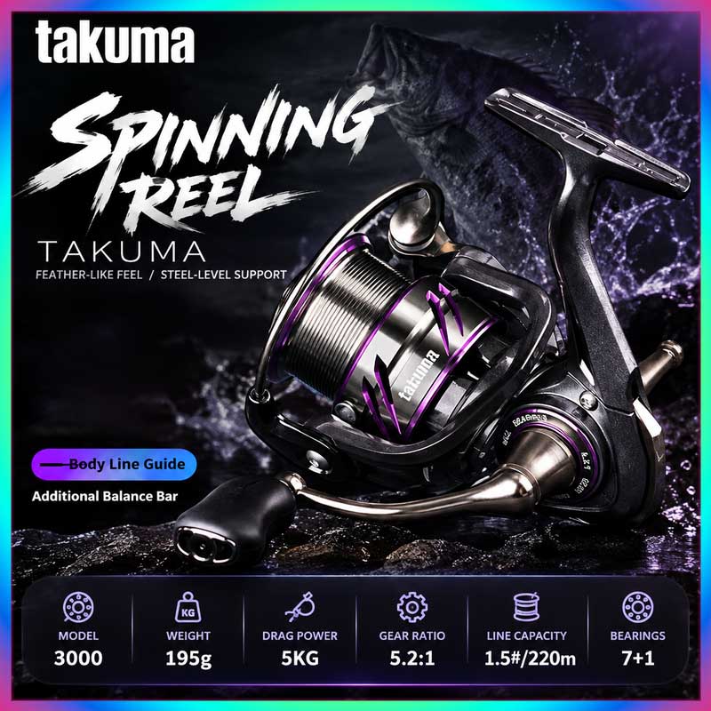 Fishing Boat Steering Wheel - Takuma Lingxi 3000s Hafif Spinning Makarası,