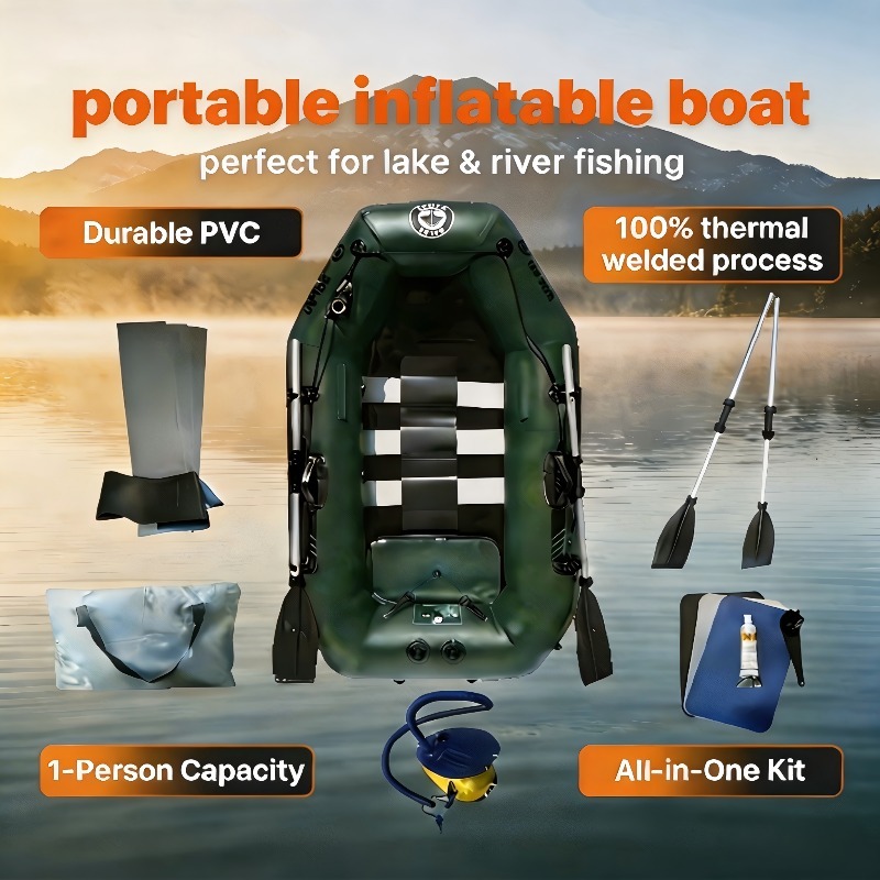 Fishing Boat Inflatable - 1 Kişilik Balıkçı Teknesi Ucuz Şişme